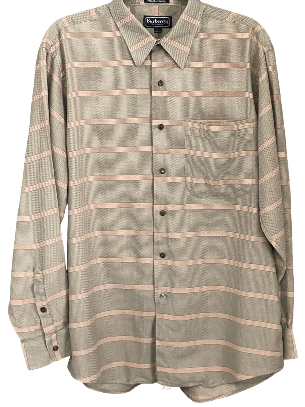 Vintage Burberrys of London Plaid 100% Cotton Button Up Shirt USA Men’s Large